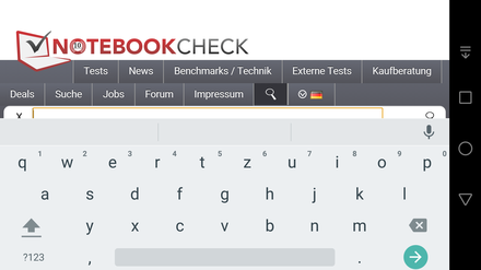 Tastatur Querformat (Standard)