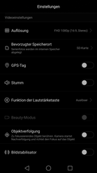 Einstellungen Videos