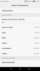 Nach dem ersten Start stehen rund 52 GB zur freien Verfügung.
