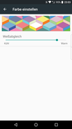 Angepasste Farbtemperatur