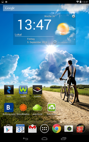 Übersichtlich: der Android-Startbildschirm.
