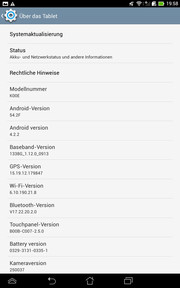 Auf dem Asus Fonepad ME372CG läuft Android in der Version 4.2.2
