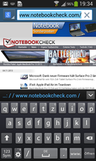 Tastatur im Hochformat