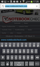 Tastatur im Hochformat