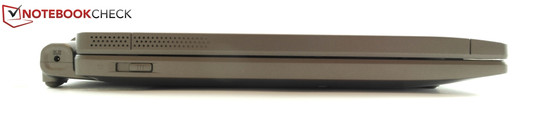 Auf der linken Seite befindet sich nur der zweite Lautsprecher.