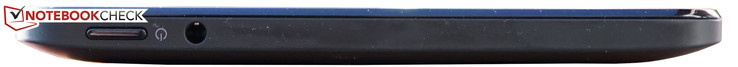 Oberseite Hochformat: Power Button, 3,5-mm-Klinke