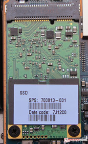 HP verbaut eine Solid State Disk im mSATA-Format.