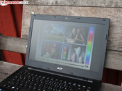 Outdoor - die Helligkeit ist recht niedrig.