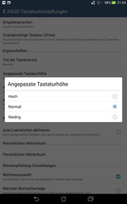 Die Tastatur lässt sich ...