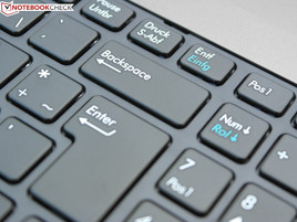 ...eine gute Tastatur mit kontrastreicher Beschriftung.