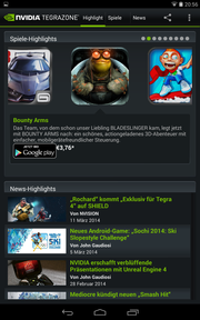 Die Nvidia Tegra Zone ist der Game Hub von Nvidia.