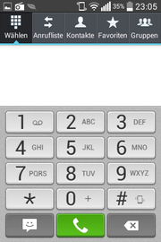 Die Telefon-App bietet alle wichtigen Funktionen.