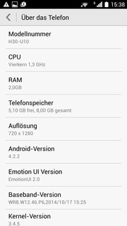 Android Systeminformationen