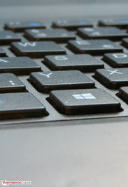 Die Tasten verfügen über einen mittleren Hub.