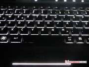 Lost in Space: Die Beleuchtung der „Spacetaste“ fällt sehr mager aus