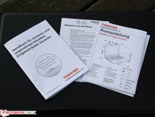 Im Karton: Kurzanleitung, 3D-Erklärung & Ergonomie-Anleitung