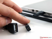 Micro-A-USB auf USB Typ A (weiblich) und Micro-B-USB (männlich)