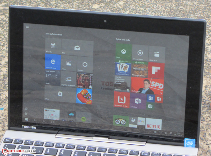 Das Click 10 im Freien (geschossen bei bedecktem Himmel).