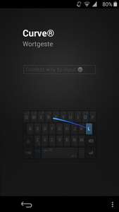 ...sowie eine Swype-Funktion.