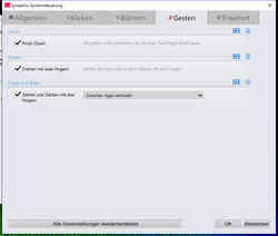 Touchpad-Einstellungen