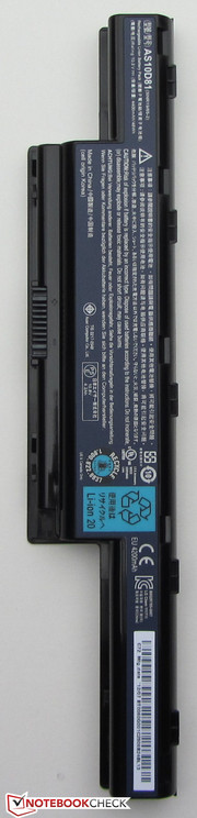 Der Akku wiegt 304 Gramm...