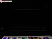 Die Tastatur hat eine Hintergrundbeleuchtung: aus.