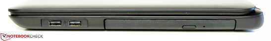 Rechte Seite: 2x USB 2.0, Blu-Ray-Brenner
