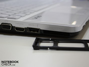 Detail eSATA, HDMI, ExpressCard