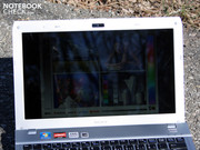 Die einzige spiegelnde Fläche ist das Displaypanel.