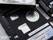 Hier kann neben der Festplatte (2.5-Zoll),