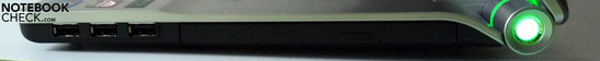 Rechte Seite: 3x USB 2.0, Blu-ray-Laufwerk, Netzschalter