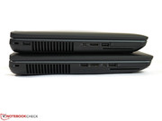HP ZBook 17 G2 und HP ZBook 15 G2 weisen nur geringe Unterschiede bei der Anschlussverteilung auf.
