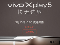 Vivo Xplay 5: Top-Smartphone hat randloses 2K-Curved-Display, Snapdragon 820 und 6 GB RAM