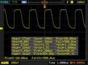 PWM, außer bei maximaler Helligkeit, hier @147 cd/m²