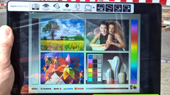 Im Freien mit dunklen Reflexionen