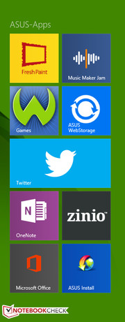 Asus installiert diverse Apps vor.