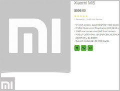 Xiaomi Mi 5: Onlinehändler verrät Specs