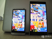 Das bessere Bild des Xperia Z Ultra, rechts, im Vergleich zum Super LCD 3 des HTC One (Foto: secafe.vn)