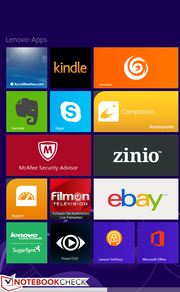 Lenovo installiert diverse Apps vor.