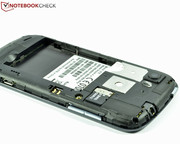 Ist der Akku entnommen, wird der SIM-Kartenslot im Normal-Format zugänglich.