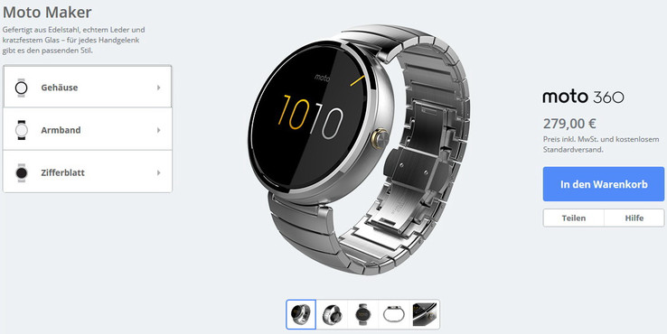 Motorola: Individuelle Moto 360 mit Moto Maker