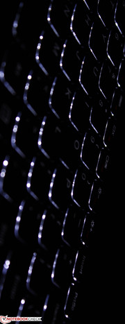 Die Tastaturbeleuchtung hat zwei Helligkeitsstufen.