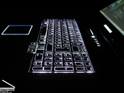 Ein besonderes Highlight ist die Beleuchtung der Tastatur, die insbesondere bei abgedunkelten Umgebungen überaus gute Dienste leistet und darüber hinaus imposant aussieht.