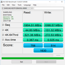 AS SSD (primäre SSD)