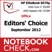 Award HP EliteBook 8570P