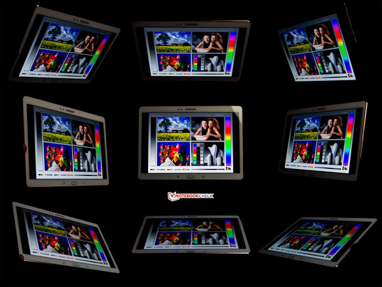 Blickwinkelstabilität des Samsung Galaxy Tab S 10.5