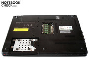 Lediglich Arbeitsspeicher und Festplatte sind zugänglich.