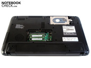 Lediglich Arbeitsspeicher und Festplatte sind zugänglich.