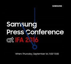 Am 1. September um 11.00 dürfte Samsung die Gear S3 vorstellen.