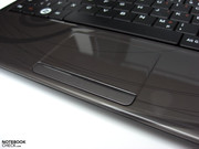 Das Touchpad fällt allerdings gewöhnungsbedürftig aus, speziell aufgrund der lackierten Oberfläche.